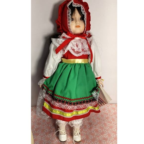 American Dreams Porcelain Dolls Collection Music Box O Sole Mio Vintage Italian - Picture 10 of 13